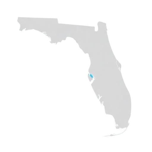 Map of Southwest Florida service area including Lee and Collier counties (Fort Myers, Cape Coral, Naples, Estero, Matlacha, Bokeelia)